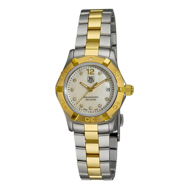 Tag Heuer Aquaracer Quartz 18kt yellow gold diamond Two-Tone Stainless Steel Watch WAF1425.BB0825 