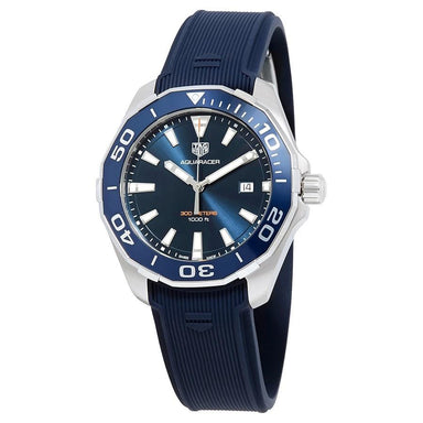 Tag heuer Aquaracer Quartz Blue Rubber Watch WAY101C.FT6153 