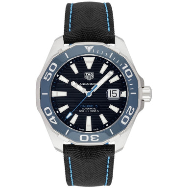 Tag Heuer Aquaracer Calibre 5 Automatic Automatic Black Nylon and Leather Watch WAY201C.FC6395 