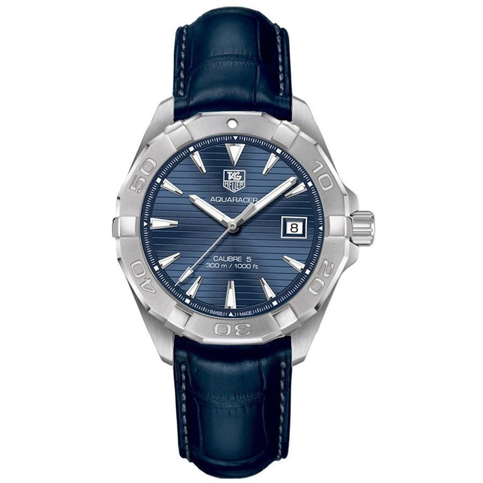 Tag Heuer Aquaracer Automatic Blue Leather Watch WAY2112.FC6292 