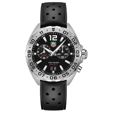 Tag Heuer Formula 1 Quartz Chronograph Black Rubber Watch WAZ111A.FT8023 