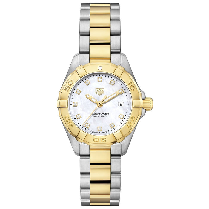 Tag Heuer Aquaracer Quartz 18kt yellow gold diamond Two-Tone Stainless Steel and Gold Watch WBD1422.BB0321 