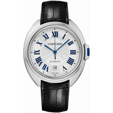 Cartier Cle De Cartier Automatic Black Leather Watch WSCL0018 