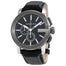 Gucci G-Chrono Quartz Chronograph Black Leather Watch YA101205 