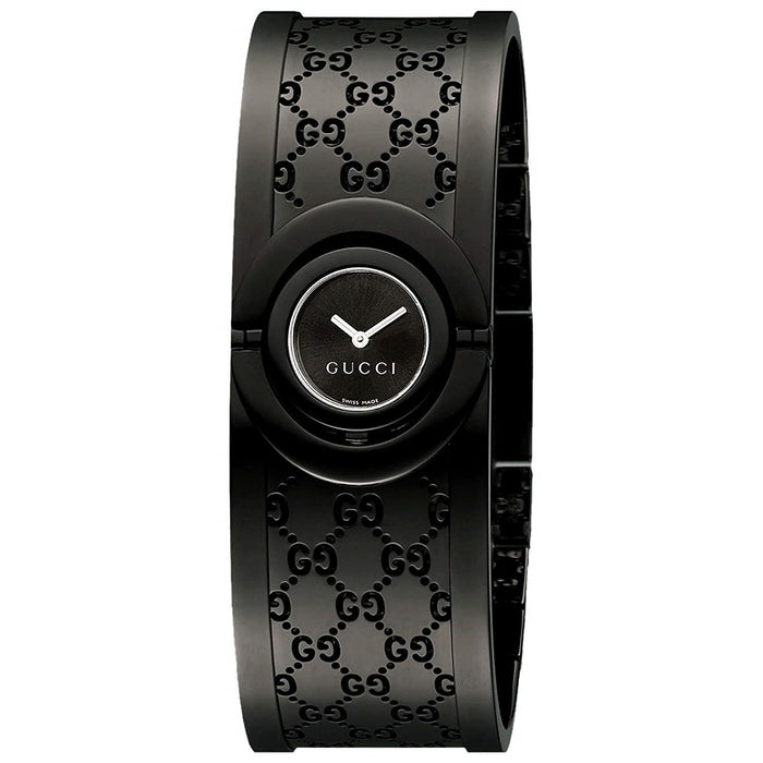 Gucci Twirl Quartz Black Stainless Steel Watch YA112531 