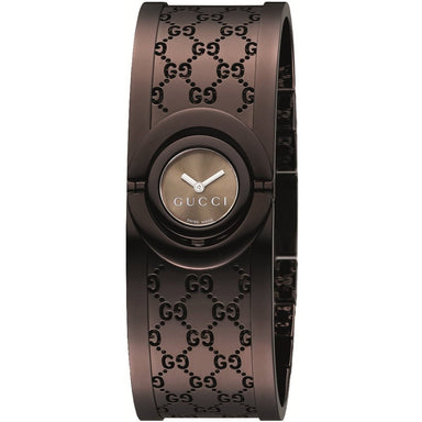 Gucci Twirl Quartz Brown Stainless Steel Watch YA112532 