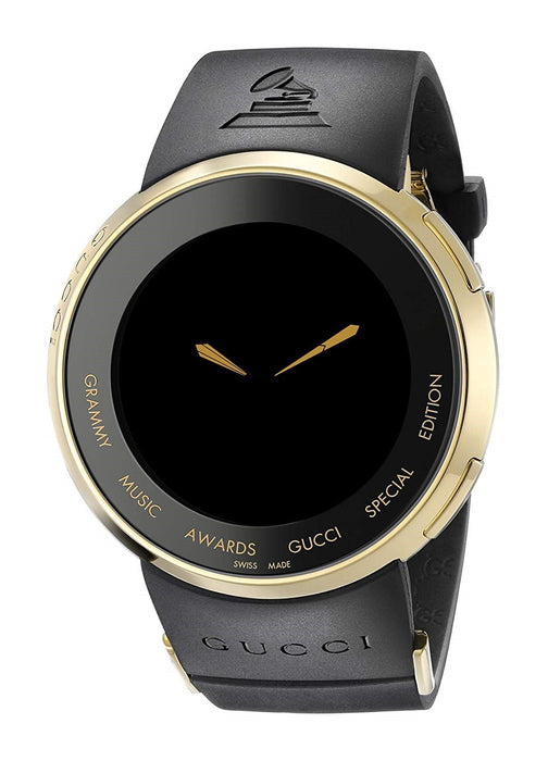 Gucci I-Gucci Quartz Black Rubber Watch YA114215 