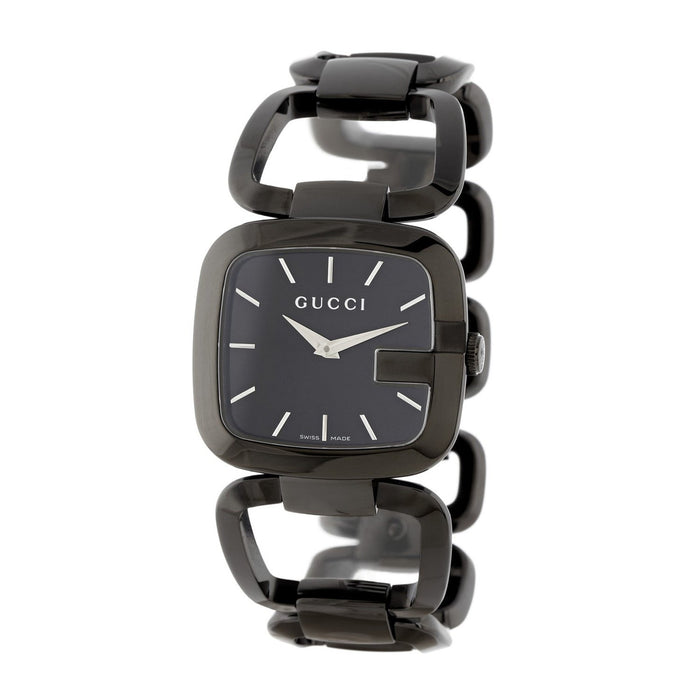 Gucci 125 Series Quartz Black Stainless Steel Watch YA125403 