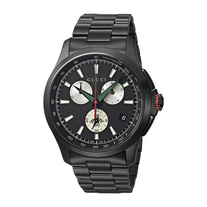 Gucci G-Timeless Quartz Black Stainless Steel Watch YA126268 