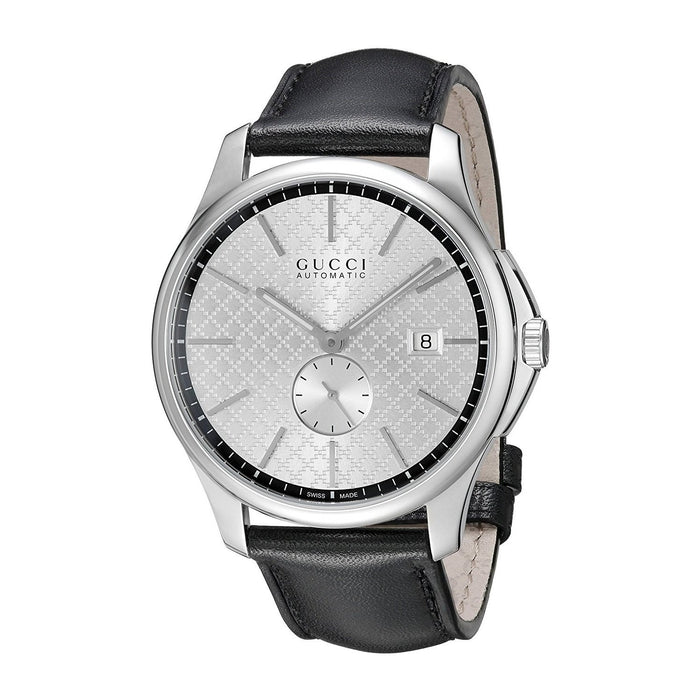Gucci G-Timeless Automatic Automatic Black Leather Watch YA126313 