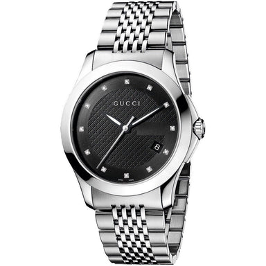 Gucci G-Timeless Quartz Diamond Stainless Steel Watch YA126405 