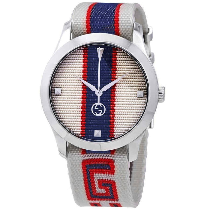 Gucci G-Timeless Quartz Multicolored Nylon Watch YA1264071 