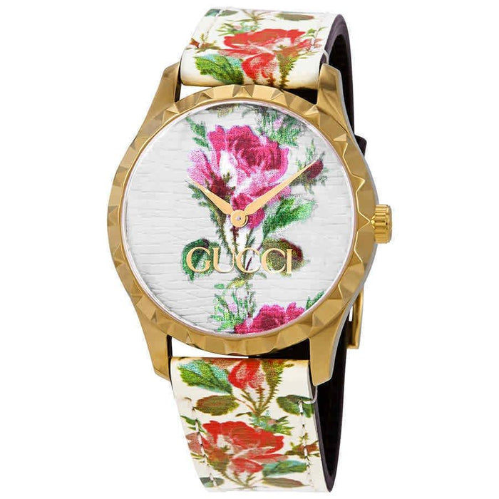 Gucci G-Timeless Quartz Multicolored Leather Watch YA1264084 