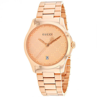 Gucci G-Timeless Quartz Rose-Tone Stainless Steel Watch YA126482 