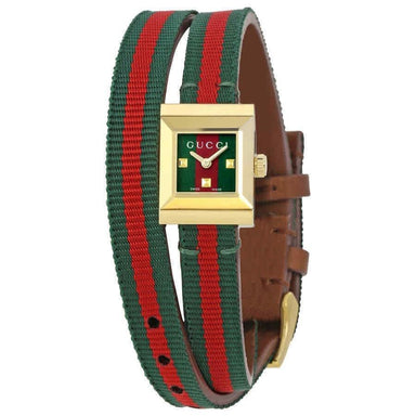 Gucci G-Frame Quartz Multicolored Canvas Watch YA128527 