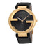 Gucci Interlocking-G Quartz Black Leather Watch YA133212 