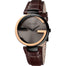 Gucci Interlocking-G Quartz Brown Leather Watch YA133304 