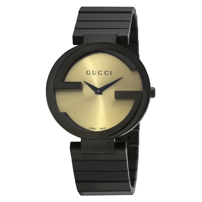 Gucci Interlocking G Grammy Spe Quartz Black Stainless Steel Watch YA133314 