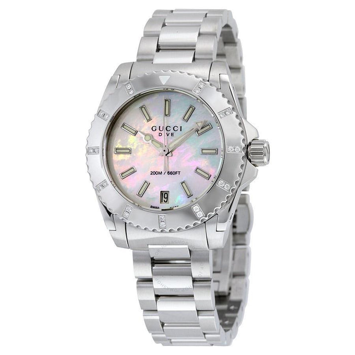 Gucci Dive Quartz Stainless Steel Watch YA136405 