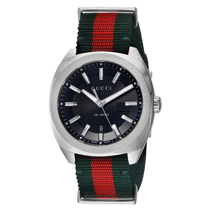 Gucci GG2570 Quartz Red and Green Nylon Watch YA142305 