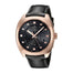Gucci GG2570 Large Quartz Black Leather Watch YA142309 