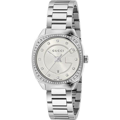 Gucci GG2570 Small Quartz Diamond Stainless Steel Watch YA142505 