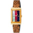 Gucci G-Frame Quartz Brown Leather Watch YA147402 